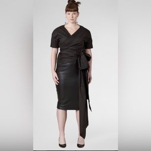 EUC cotton blend marano wrap top